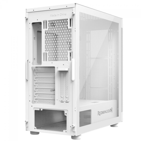 Gabinete Gamer Redragon Aeroglass Lunar, Mid Tower, Vidro Temperado, E-ATX, White, Sem Fonte, Sem Fan - Image 2