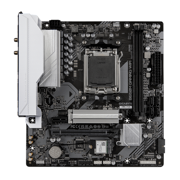Placa Mãe Gigabyte B650M Gaming WIFI, Chipset B650, AMD AM5, M-ATX, DDR5 - Image 2