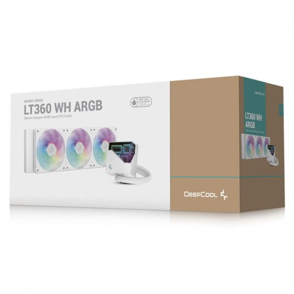 Water Cooler DeepCool LT360 WH ARGB, 360mm, Intel-AMD, White, R-LT360-WHAMNC-G-1 - Image 2